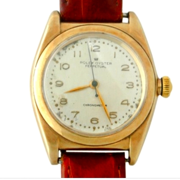 14K Rolex Men's Oyster Bubble Back Wrist Watch Yel - Picture 4 of 4